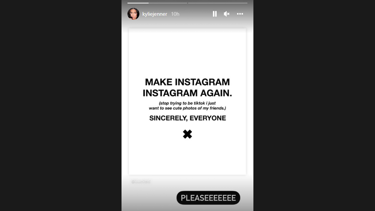 World's Second Most-Followed Celebrity Kylie Jenner HATES Instagram’s New Adjustments, Tells ‘Stop Trying To Be TikTok’ (View IG Story)