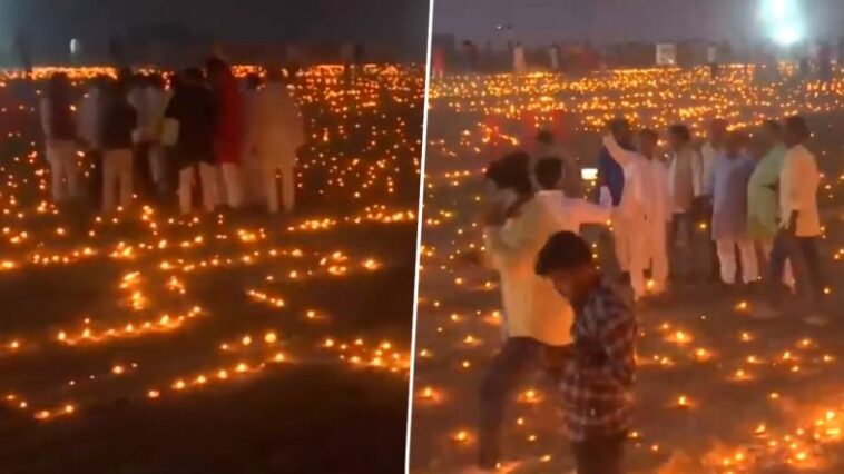 Tulsi Vihah 2022: Gadauli Dham Illuminated With 5 Lakh Earthen Lamps (Watch Video)