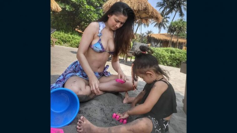 Sanjeeda Shaikh Enjoys Play Time With Daughter Ayra at the Seashore, Shares Pictures From Their Holiday on Instagram - OKEEDA