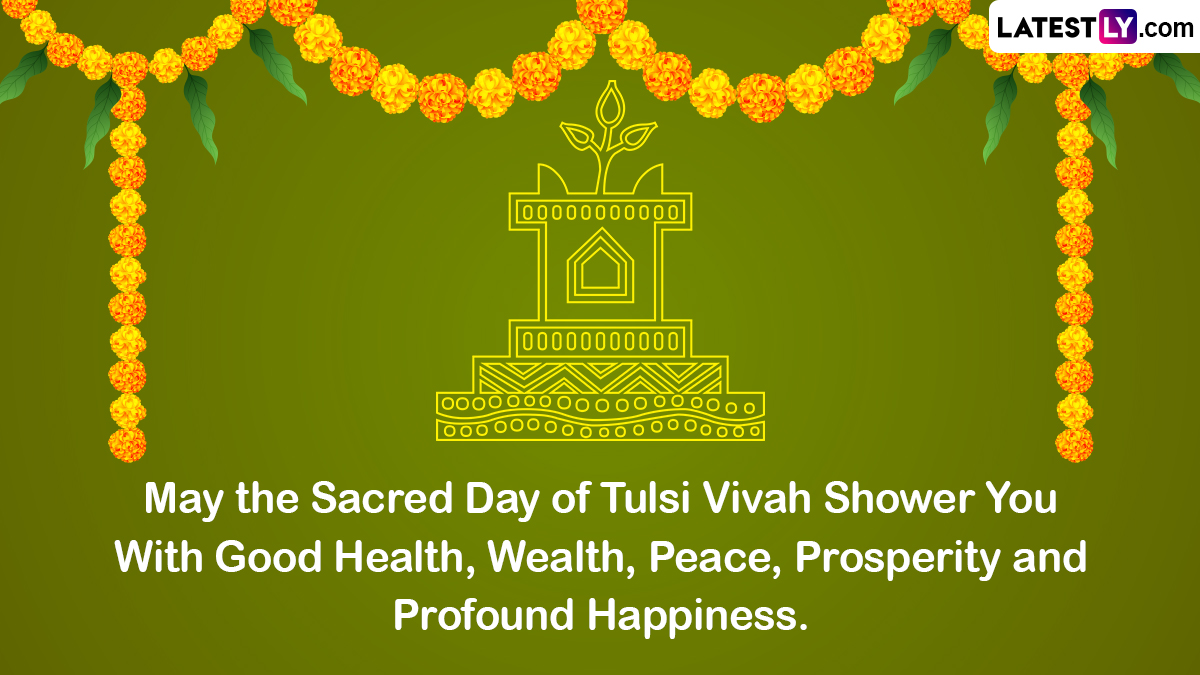 Tulsi Vivah 2022 Messages and Tulsi Kalyanam Needs: Share Greetings, Images and HD Wallpapers To Celebrate the Marriage Ceremony of Goddess Tulsi and Lord Vishnu