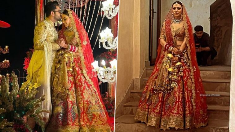 Hansika Motwani Ties Knot With Sohael Khaturiya in an Enthralling Jaipur Style Wedding ceremony; Inside Pics Out! - OKEEDA